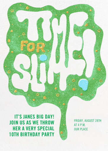 Slime Party - Birthday Invitation by Paperless Post