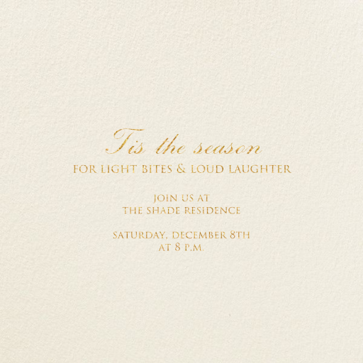 Celebrate Script - Party Invitation by Bernard Maisner - Back