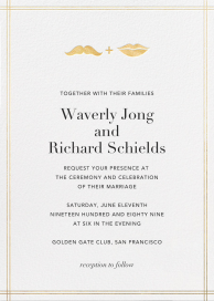 Lips and Stache (Wedding) by Jonathan Adler