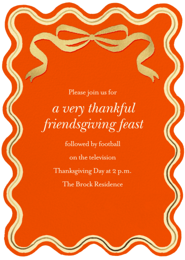 Ribbon Flourish - Thanksgiving Invitation by Hello!Lucky