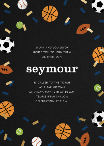 Sportsfetti - Birthday Invitation by paperless_post