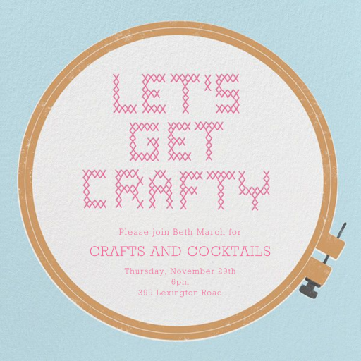 Needlework Hoop by Paperless Post