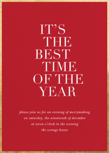 Best Time of the Year - Holiday Party Invitation by Sugar Paper