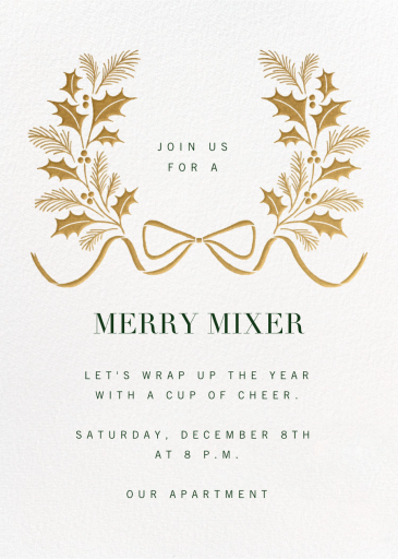 Holly Laurel - Holiday Card by Paperless Post