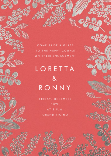 Heather and Lace - Engagement Party Invitation by Rifle Paper Co.