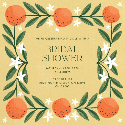 A L'Orange - Bridal Shower Invitation by Paperless Post