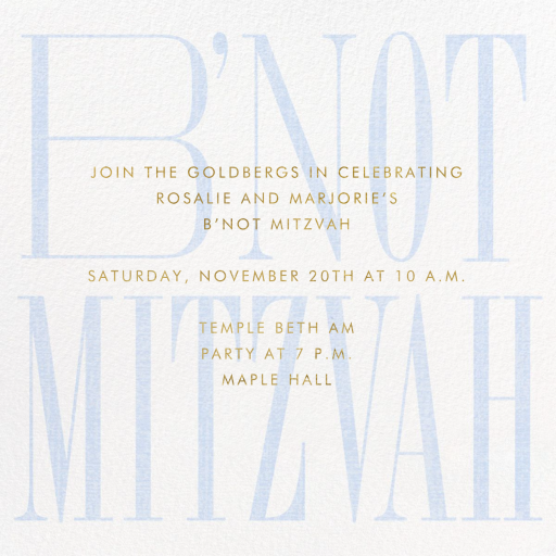 Mitzvah Type by Paperless Post