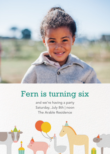Barnyard Bash (Photo) - Birthday Invitation by Petit Collage