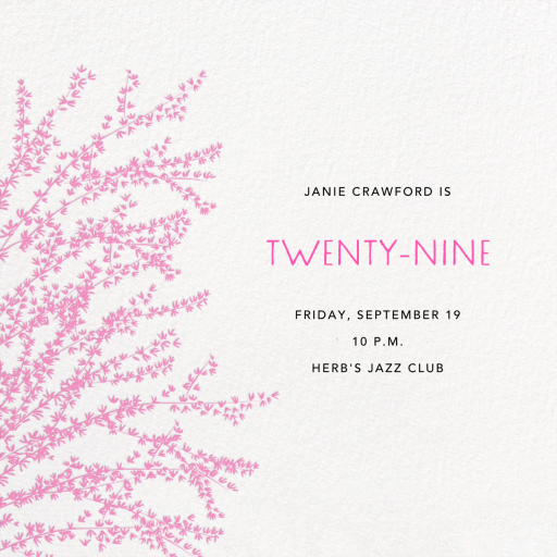 Forsythia Branch - Birthday Invitation by Paperless Post