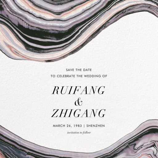 Marbleized - Save the Date by Kelly Wearstler
