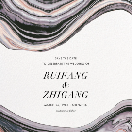 Marbleized - Save the Date by Kelly Wearstler