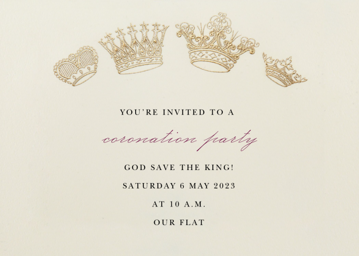 Crowns - Celebration Invitation by Bernard Maisner
