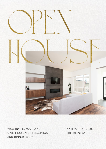 Open Concept (Photo) - Open House Invitation by Paperless Post