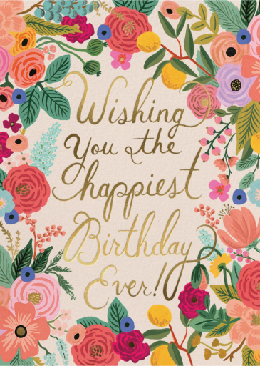 Gilded Garden Party - Business Greeting Card by Rifle Paper Co.