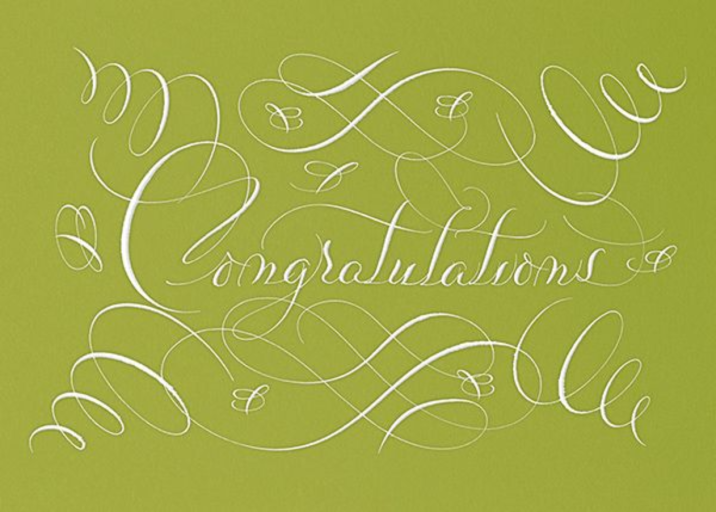 Congratulations Flourish - Congratulations Card by Bernard Maisner