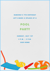 Pool Toys - Birthday Invitation by Paperless Post