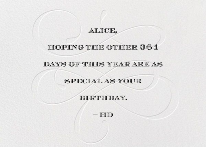 Wishing You a Happy Birthday - Birthday Card by Paperless Post - Back