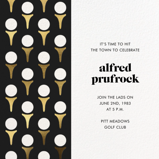 Tee Party - Bachelor Party Invitation by kate spade new york