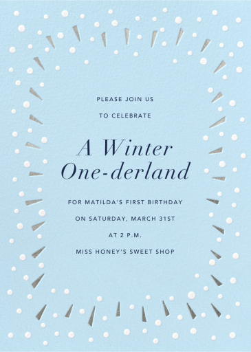 Snow Glow - First Birthday Invitation by Paperless Post