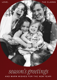 Photo Maroon Holiday Card