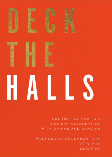 Bold in Gold - Corporate Holiday Party Invitation by Paperless Post