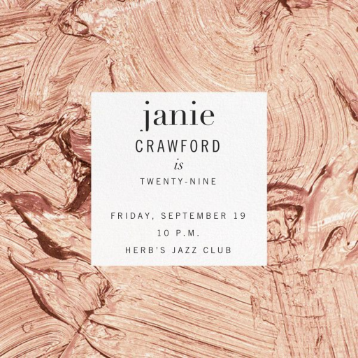 Gypsum - Birthday Invitation by Kelly Wearstler