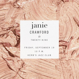 Gypsum - Birthday Invitation by Kelly Wearstler