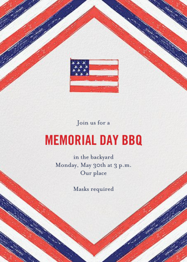 El pañuelo de Paul Revere: invitación para el Día de los Caídos, de Mr. Boddington's Studio