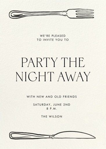 Table for Two - Dinner Party Invitation by Paperless Post