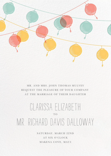 Golden String Lanterns - Wedding Invitation by Paperless Post