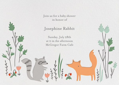 Bandit and Foxy - invite - Baby Shower Invitation by Little Cube