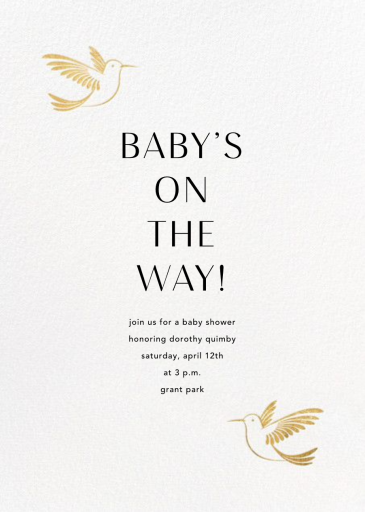Hummingbirds - Baby Shower Invitation by Paperless Post