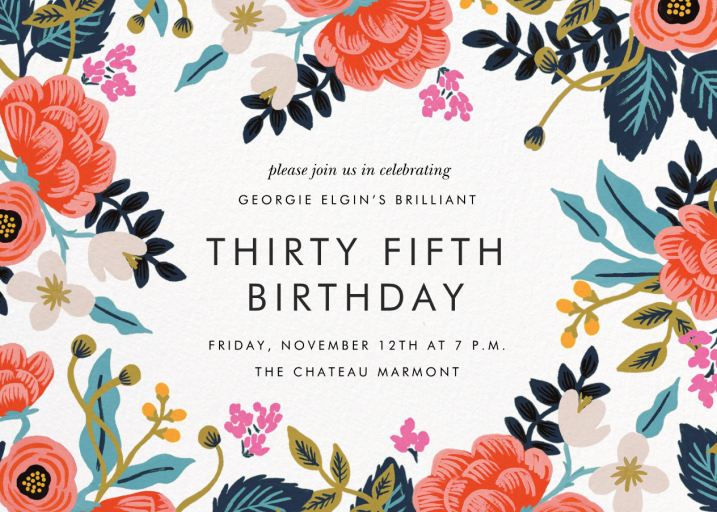 Birch Monarch (Frame) - Birthday Invitation by Rifle Paper Co.