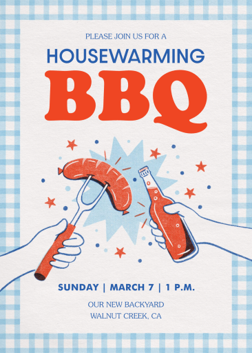 BBQ Toast - Invitación para la fiesta de inauguración de la casa por Paperless Post