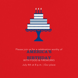 Cake and Candles (Invitation) - 4th of July by Jonathan Adler