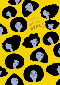 Hair Goals - Birthday Card by Carolyn Suzuki Studio