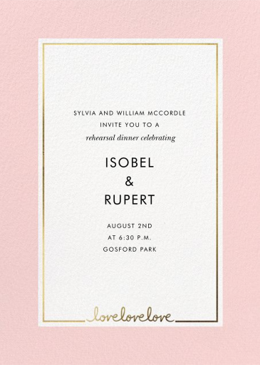 Thirds a Charm - Rehearsal Dinner Invitation by kate spade new york