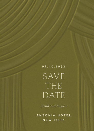 La cortina - Reserve la fecha con Paperless Post