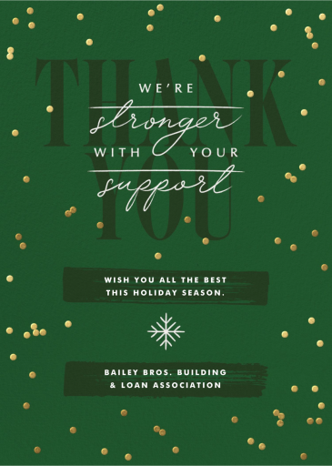 Golden Snow - Business Holiday Card by Paperless Post
