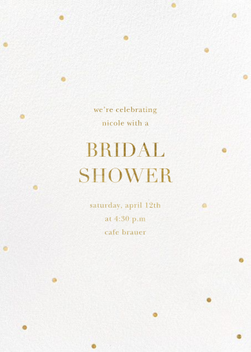 Scattered Dots - Bridal Shower Invitation by Sugar Paper