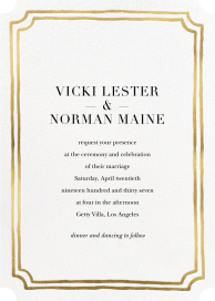 Double Border Indented Corners - Wedding Invitation by Sugar Paper