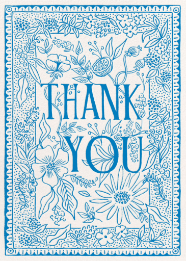 Delft Thank You - Business Greeting Card by Rifle Paper Co.