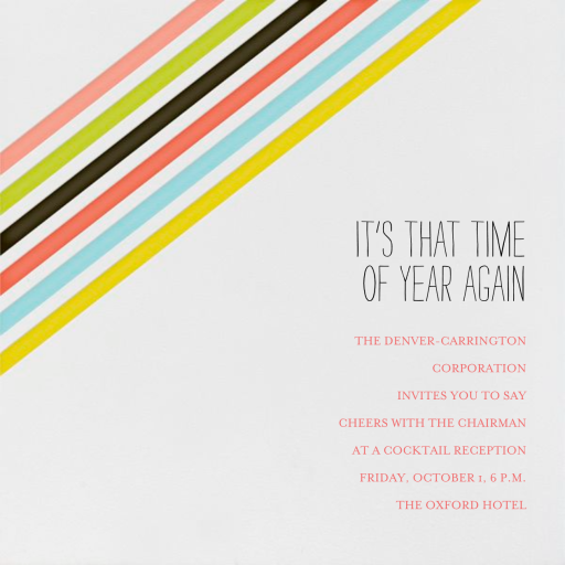 Stripes on Paper - Corporate Reception Invitation by Mr. Boddington's Studio