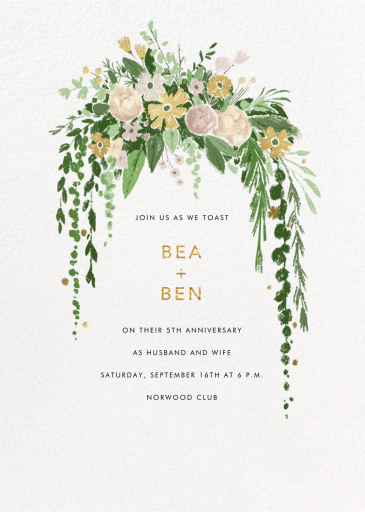 Dripping Floral - Anniversary Invitation by Paperless Post