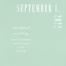 Mint - School Event Invitation by Paperless Post