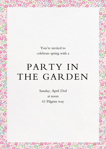 Fairford - Summer Party Invitation by Liberty