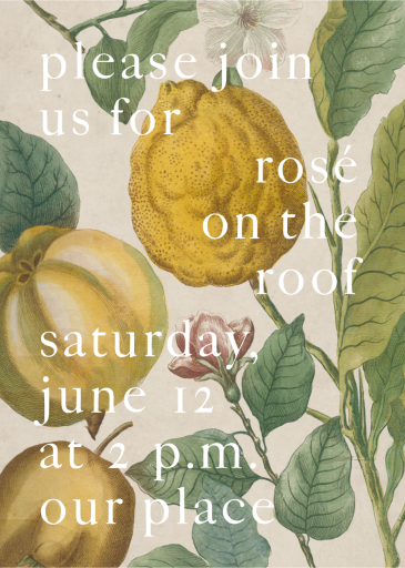 Citron (Invitation) - BBQ Invitation by John Derian