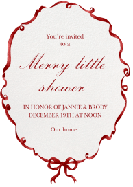 Red Ribbon Frame Invitation