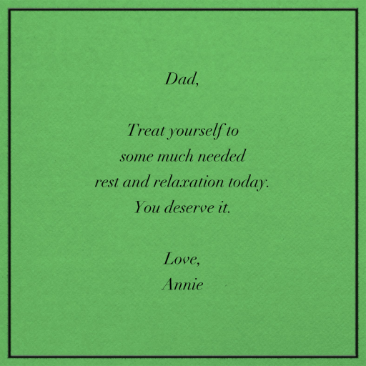 Golf Ball - Father's Day Card by Paperless Post - Back