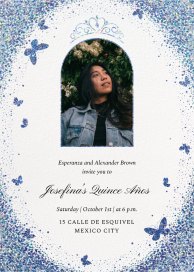 Sparkling Butterfly - Quinceañera Invitation by Paperless Post